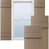 14"W x 38"H Lifetime Vinyl, TailorMade Four Board Joined (2 Batten), Board-n-Batten Shutters, w/Shutter-Loks (Per Pair), French Roast