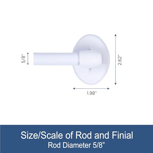 Kenney - Appliance Magnetic Curtain Rod, No-Drill Installation for Steel Surfaces, 5/8" Diameter, Adjustable 16"–28", Multi-Use for Windows, Doors & Appliances, White