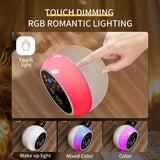 Kids Wake-Up Light with Dual Alarms, Sleep Training Sound, Sun & Moon Display, Wake-Up Reminder Clock Suitable for Boys and Gir