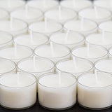 Stonebriar Bulk 192 Pack Unscented Smokeless Long Burning Clear Cup Tea Light Candles with 8 Hour Extended Burn Time