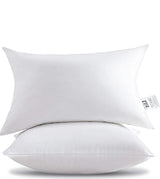 HITO 12x20 Pillow Inserts (Set of 2)- 100% Cotton Covering Down Alternative Throw Pillows White for Couch Bed Sofa