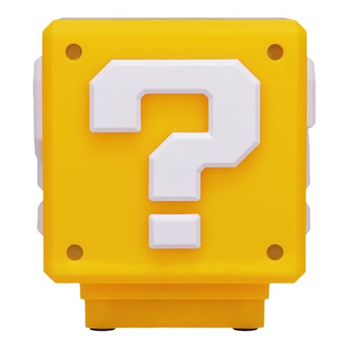 Paladone Super Mario Mini Question Block Light - Officially Licensed Super Mario Bros. Merchandise, Bedroom or Game Room Decor, Retro Gamer Gift, Battery Powered