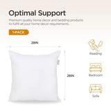 Acanva Throw Pillow Insert Premium Stuffer Sham Square Form for Decorative Cushion Bed Couch Sofa Chair