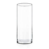 CYS Excel Clear Glass Cylinder Vase (H:12" D:4") | Multiple Size Choices Glass Flower Vase Centerpieces | Hurricane Floating Candle Holder