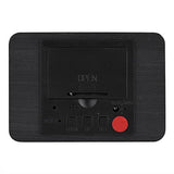 Kadimendium Gentle LED Lights Powered by 3 AAA Batteries Wooden Clock Alarm Clock Alarm Temperature Display Digital Alarm for Famliy (Black Wood + red Light)