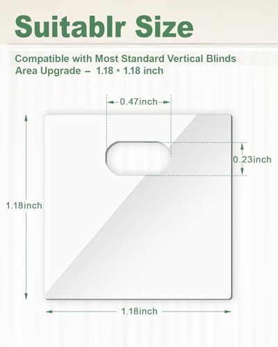 Anyongora 100Pcs Vertical Blinds Replacement Slats Repair Kit – Transparent PVC Tabs with Strong Adhesive – No Tools Needed, Easy Fix for Home, Office, Rental, and DIY Window Blind Repairs