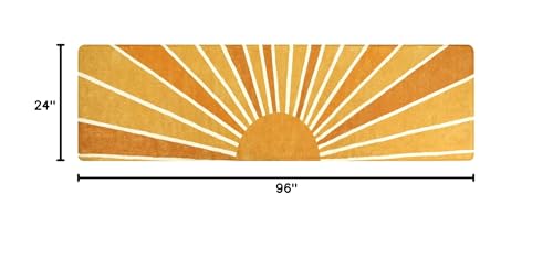 Lahome Boho Sun Runner Rug 2x8, Non-Slip and Washable