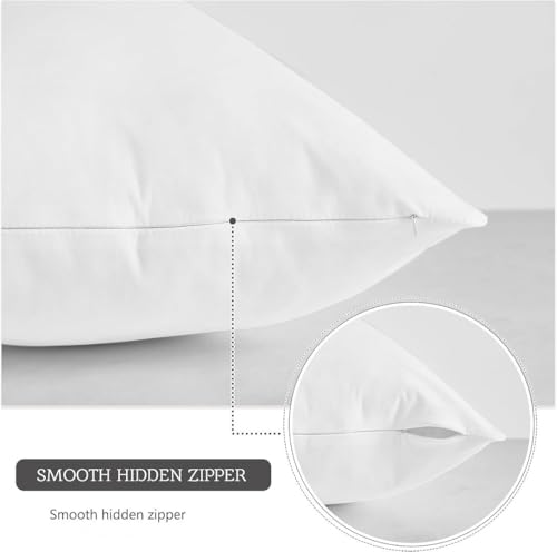 MoonRest® Synthetic Down Alternative 12x21 Lumbar Pillow Insert Form, for Decorative Throw Pillow, Sofa, Cushions, Body and Bed - Pack of 2- Size 12“X 21”