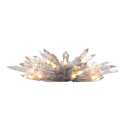 Kurt Adler UL1883 UL 30-Light Plastic Crystal Snowflake Treetop
