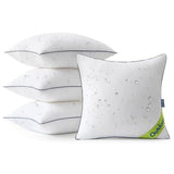 MIULEE 18x18 Outdoor Pillows, Pack of 4 Water Resistant Waterproof Pillow Inserts Decorative Stuffer for Sofa Couch Patio and Garden