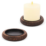 Hatway Wood Candle Holders for Pillar Candles