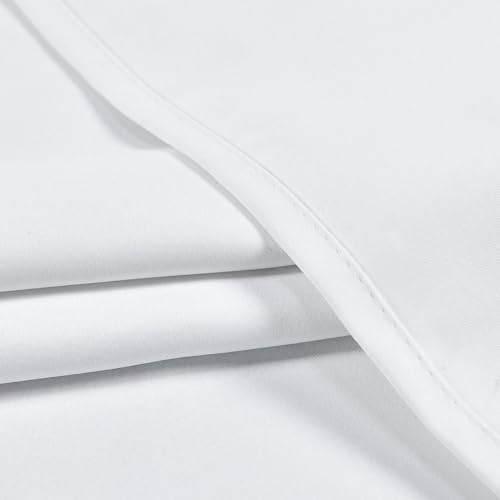 DONREN Pure White Balloon Shades Room Darkening Kitchen Window Curtain - Adjustable Thermal Insulated Tie Up Curtain Panel for Bathroom (34 W x 45 inches Long,1 Panel)