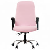 WOMACO Printed Office Chair Covers, Stretch Computer Chair Cover Universal Boss Chair Covers Modern Simplism Style High Back Chair Slipcover - Pink, X-Large
