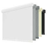 ChrisDowa Cordless Blackout Roller Shades for Windows, Striped Free-Stop Window Blinds with Privacy, Thermal Insulated Window Shades for Home, Office and Door. White, 20" W x 72" H