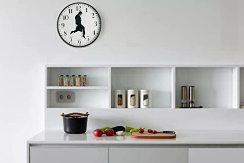 TANKRIN Ministry of Silly Walks Clock, Silly Walk Wall Clock, A Interesting Wall Clock for Bedroom Kitchen Living Room, Novelty Home Decor Gifts (Black)