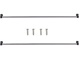 YYST Type A 16" to 39.5" Swivel End Window Curtain Sash Rod for Top & Bottom Doors & Sidelights Petite Café Sidelight Rods W Screws (Black-2)