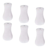 Cutelec Wood Cord Tassels 6Pack for Window Blinds White Cord Knobs Wooden Hanging Ball Pulls for Curtain Craft(6, White)