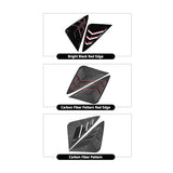 Compatible For Toyota Harrier Venza 2022 Car Rear Side Window Triangle Shutter Cover Trims Louver Decorative Sticker ABS Exterior Accessory(GlossyBlack Red Edge)