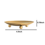 YYaaloa 2 Pack Gold Decorative Iron Plate Candle Holder 4.33'' Candle Stand Candle Plate for LED & Wax Candles, Incense Cones, Spa, Weddings (Gold-2 Pack)