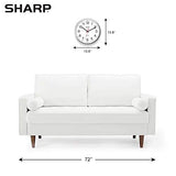 Sharp Wall Clock – Silver, Silent Non Ticking 14 Inch Quality Quartz Battery Operated Round Easy to Read Home/Kitchen/Office/Classroom/School Clocks, Sweep Movement