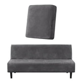 H.VERSAILTEX 1 Piece Sofa Cushion Covers Bundle Armless Futon Cover, Grey