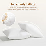 puredown® 20x20 Pillow Inserts, Fluffy Plush Square Form Sham Stuffer Set of 2, Decorative Down Alternative Pillows for Couch, Sofa, Bed and Home Decor