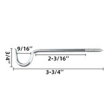 4pcs Single Curtain Rod Support,Simple Curtain Rod Bracket Without Screws,2-1/2inch