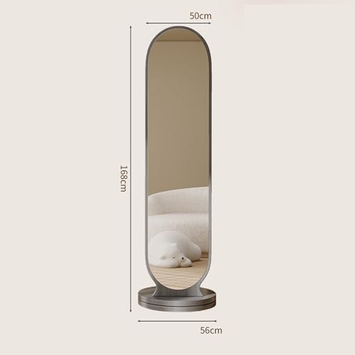 Decorative Home Bedroom Coat Rack Rotating Dressing Mirror Full-Length Floor with Storage for Living Room