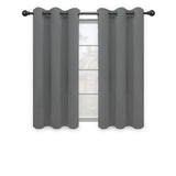 Easy-Going Blackout Curtains for Bedroom, Solid Thermal Insulated Grommet and Noise Reduction Window Drapes, Room Darkening Curtains for Living Room, 2 Panels(42x63 in, Gray)