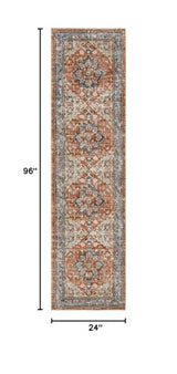 Runner Rug for Hallways Non Slip Washable Boho 2x8 Hallway Low Pile Throw Rugs Vintage Carpet Runners for Entry Way, Kitchen, Laundry Room, Bathroom