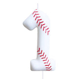 Baseball Birthday Number Candles for Cake White Number 1 Rookie of The Year 1st Birthday Candle Baseball Cake Topper for Baseball Birthday Party Decorations