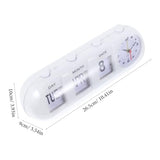 1Pc Manual Flip Desk Clock Perpetual Calendar Plastic Date Display Home Office Desktop Calendar Clock for Dorm Room Decor