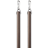Curtain Wand - Aluminum Curtain and Drapery Pull Rod with Stainless Steel Hardware for Curtains, Draperies, and Room Divider Curtains - 36 Inches, Metallic Bronze - Pack of 2