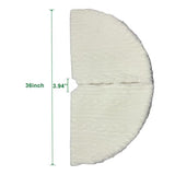 Christmas Tree Skirts 36inch White Faux Fur Xmas Tree Skirt for Christmas Decoration New Year Party Holiday Decorations