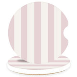 Ceramic Car Coasters – Absorbent Car Cup Holder Coaster Set for Women, Cute Aesthetic Car Accessories for Girls, 2 Pack (Classic Pink)