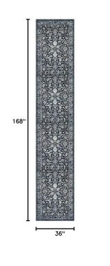 Runner for Hallway 3x14 ft Washable Runner Rug, Midnight Navy
