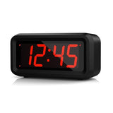 Alarm Clock, LED Digital Clock, Small Wall Clock, Battery Operated, Adjustable 3-Level Led Brightness, Dim Night Mode, 12/24Hr, Cordless, Constantly 1.2'' Digits Display for Bedroom/Travel,Easy to Set