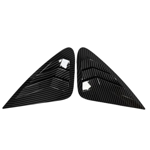 Fit for Hyundai Elantra 2007-2010 Car Rear Window Louver Shutter Cover Side Vent Trim Sticker Scoop Exterior Accessories(Carbon Look)