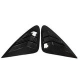 Fit for Hyundai Elantra 2007-2010 Car Rear Window Louver Shutter Cover Side Vent Trim Sticker Scoop Exterior Accessories(Carbon Look)