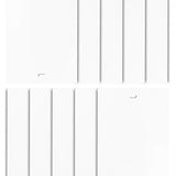 DALIX PVC Vertical Blind Replacement Slats Curved Smooth White 58.5 x 3.5 (10-Pack) Small Size