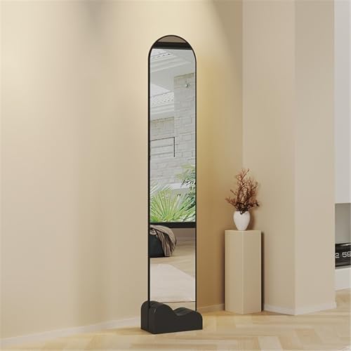 FKEE55UED Floor Simple, High-Definition Glass Full-Length Mirror for Bedrooms Clothing Stores and Fitting Rooms Mirror(Black)