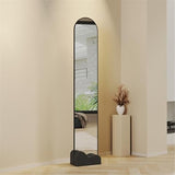 FKEE55UED Floor Simple, High-Definition Glass Full-Length Mirror for Bedrooms Clothing Stores and Fitting Rooms Mirror(Black)