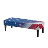 American Flag Vintage Print Stretch Dining Bench Cover Stain Resistant Benches Seat Slipcovers Easy to Clean Dining Chair Slipcovers Removable Seat Cushion Protector for Party