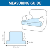 T Cushion Chair Cover Leather-Look 1PC Stretch Chair Seat Slipcover for Living Room Individual Armchair Couch Cover Seat Covers with Elastic Bands, Pet-Friendly, Non-Slip, Easy Fit - Beige