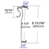 Cutelec Valance Clips 10pcs 2-1/2'' Window Blinds Hidden Clip Clear Plastic for Horizontal Blinds Valance Retainer Holder