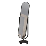 Full-Length Mirror Home Floor-Standing Full-Length Mirror, Rotatable and Movable Dressing Mirror, Bedroom Fitting Mirror, Dressing Mirror Full Length Floor Mirror (Black A)