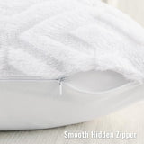 decorUhome Fall Faux Fur Pure White Throw Pillow Covers 18x18 Set of 2