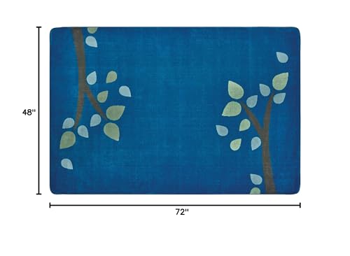 Carpets for Kids 1054 KIDSoft Branching Out Decorative Nursery Room Rug 4ft x 6ft Rectangle Blue