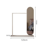 Floor Multifunctional Creative Full-Length Mirror Bedroom Coat Rack for Entryway and Walk-in Closet Mirror(Black)