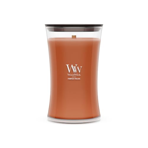 WoodWick Pumpkin Praline Scented Candle, Crackling Wick, 21.5oz